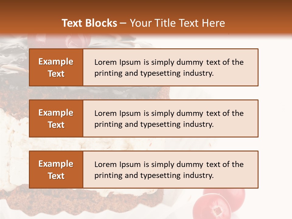 Black Calorie Sweetness PowerPoint Template