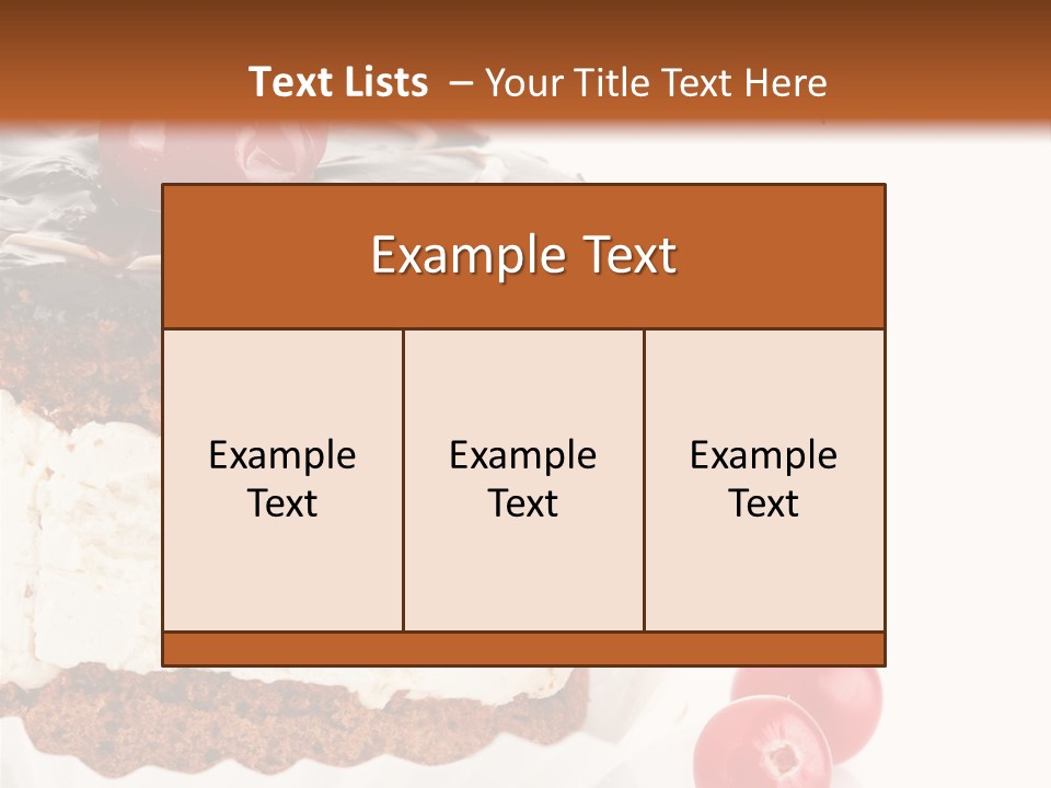 Black Calorie Sweetness PowerPoint Template