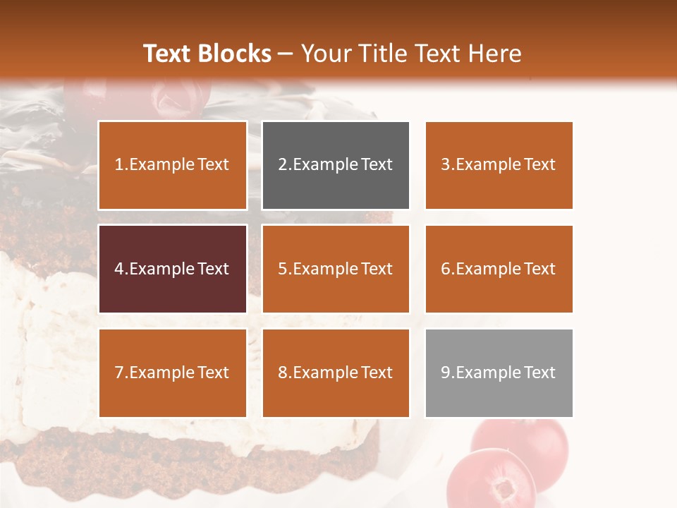 Black Calorie Sweetness PowerPoint Template