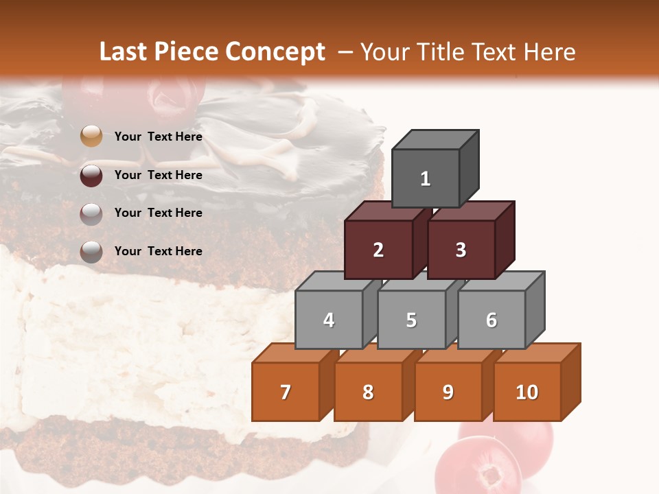 Black Calorie Sweetness PowerPoint Template