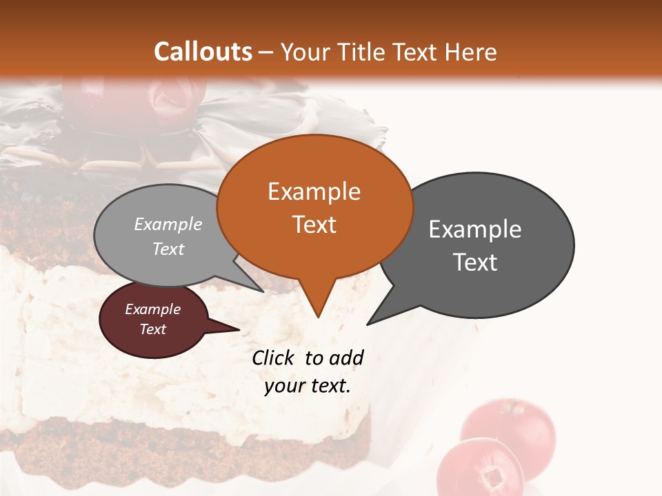 Black Calorie Sweetness PowerPoint Template