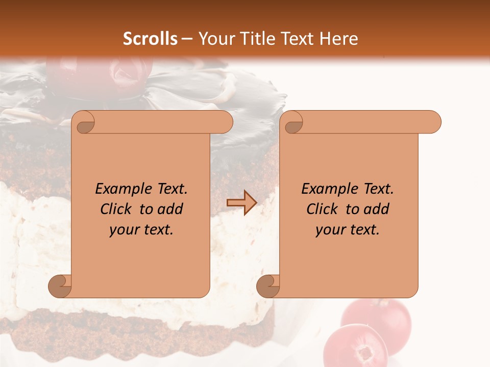 Black Calorie Sweetness PowerPoint Template