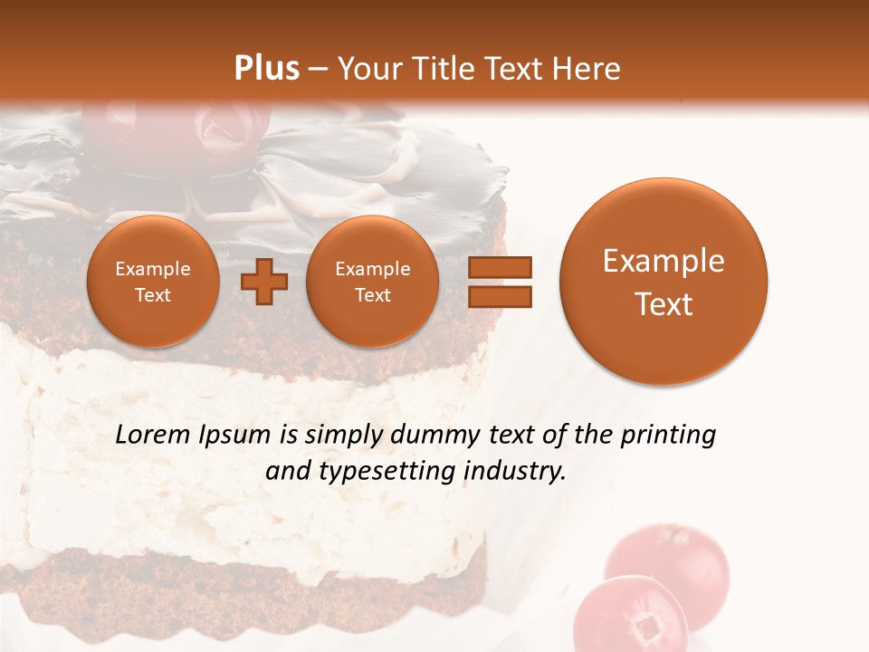 Black Calorie Sweetness PowerPoint Template