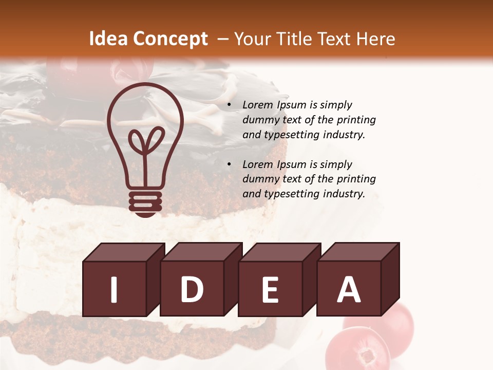 Black Calorie Sweetness PowerPoint Template