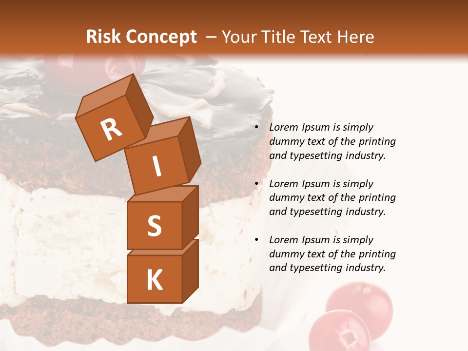 Black Calorie Sweetness PowerPoint Template