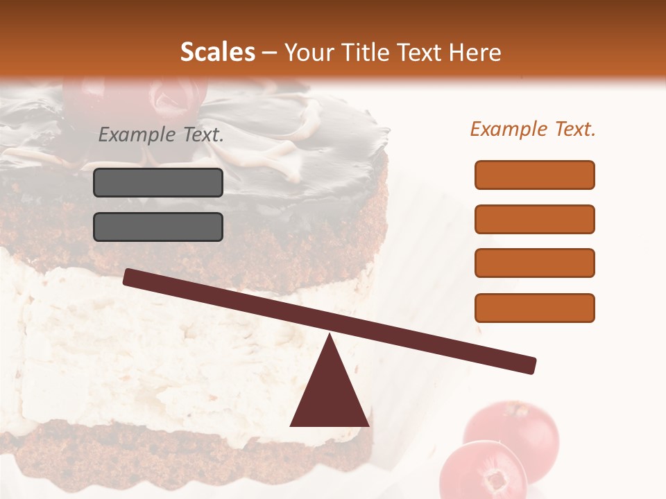 Black Calorie Sweetness PowerPoint Template