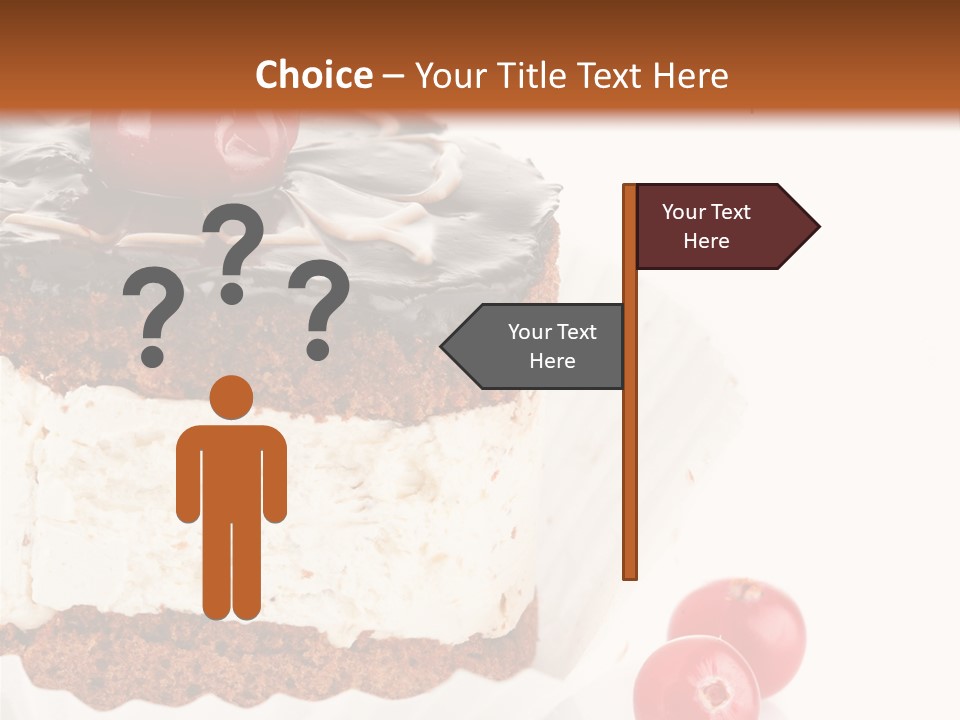 Black Calorie Sweetness PowerPoint Template