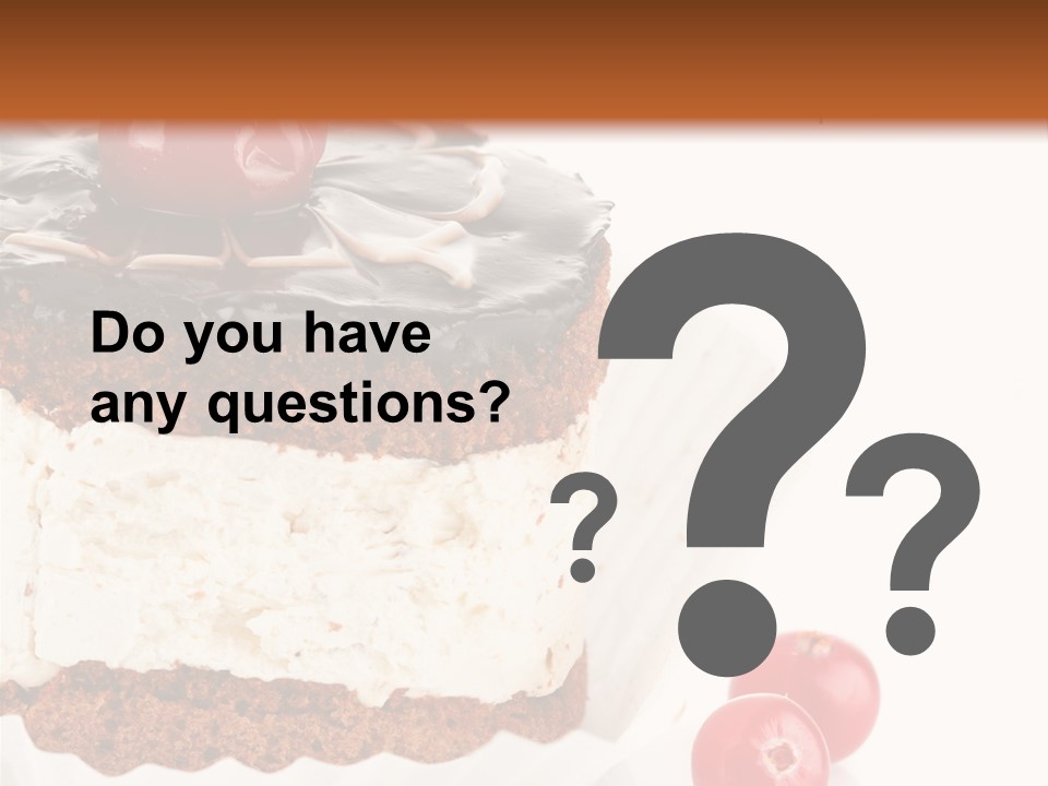 Black Calorie Sweetness PowerPoint Template