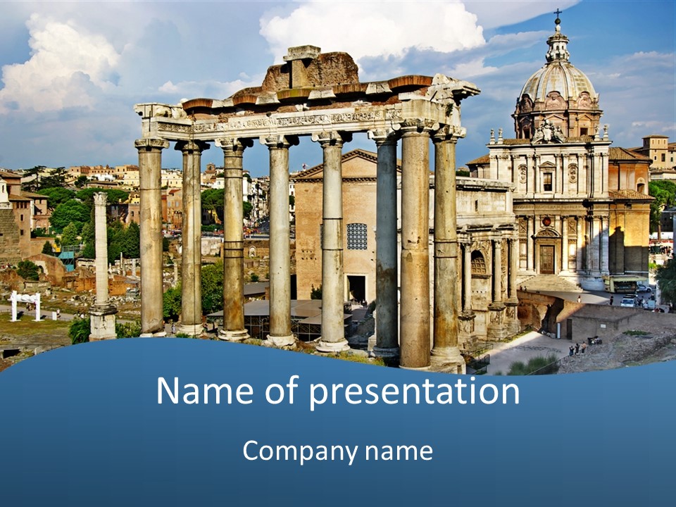 Touristic Arch Landmark PowerPoint Template
