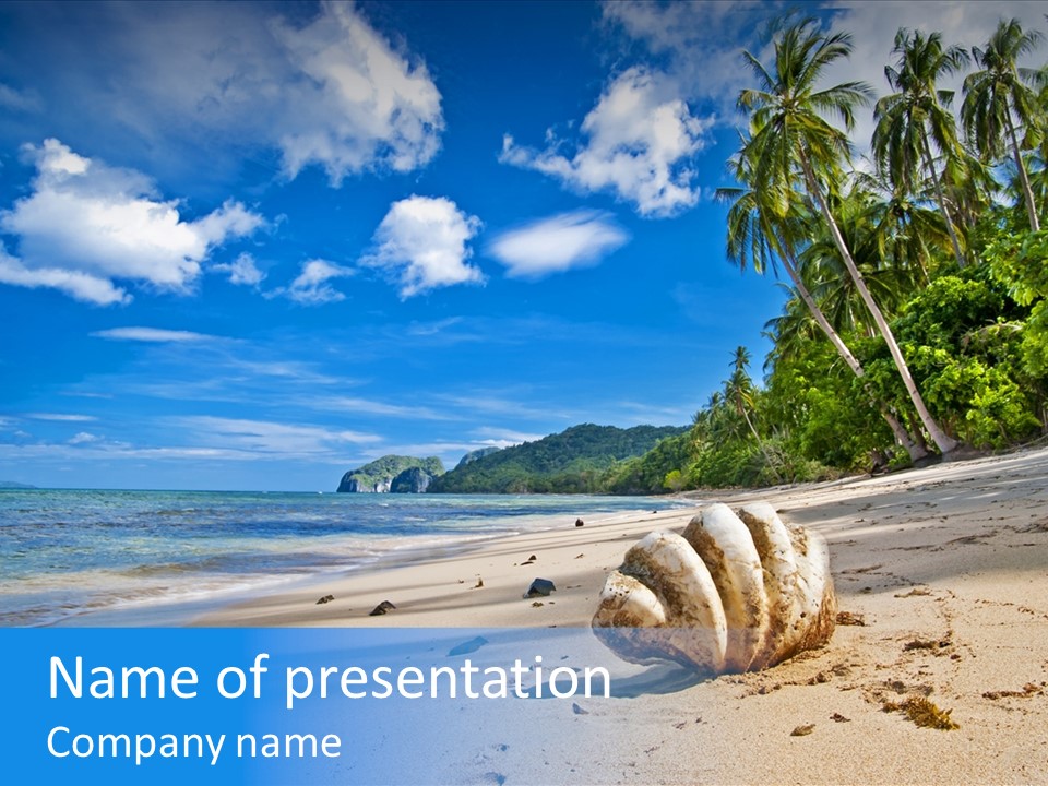 Tree Getaway Lagoon PowerPoint Template