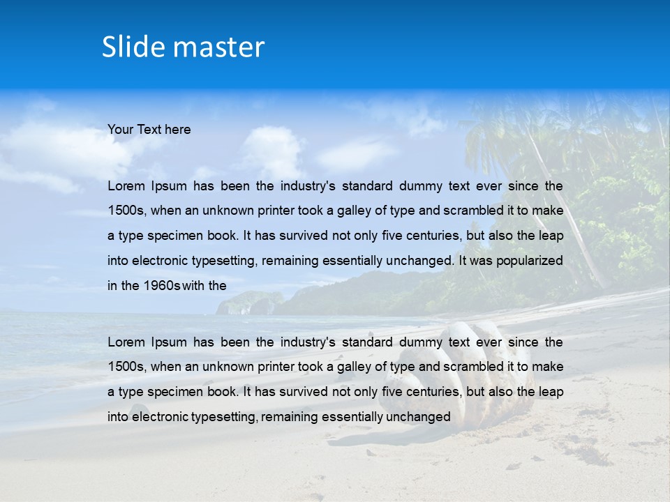 Tree Getaway Lagoon PowerPoint Template