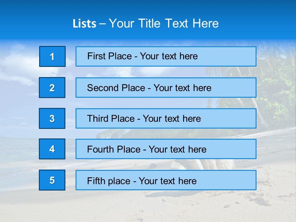 Tree Getaway Lagoon PowerPoint Template
