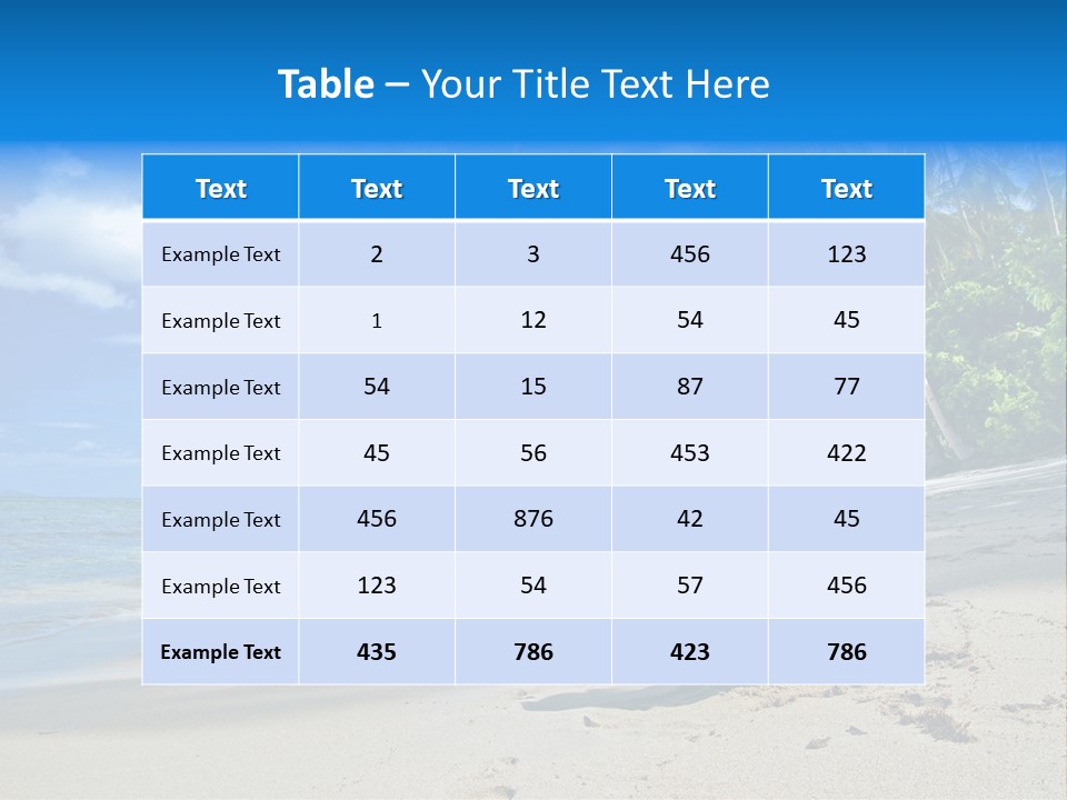 Tree Getaway Lagoon PowerPoint Template