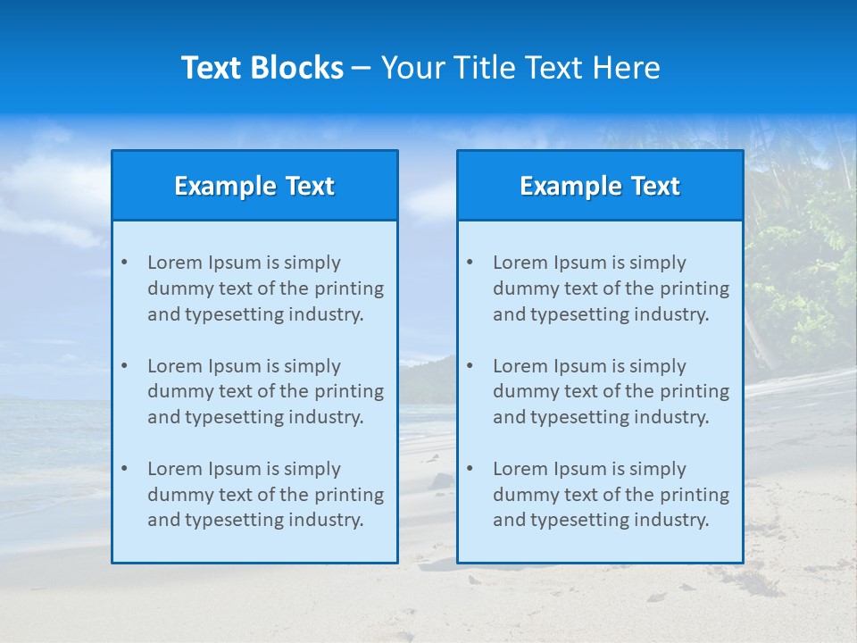 Tree Getaway Lagoon PowerPoint Template