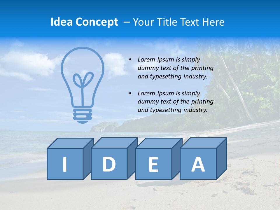 Tree Getaway Lagoon PowerPoint Template