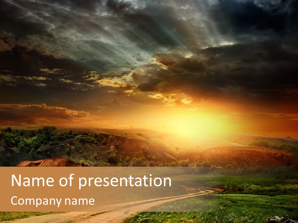 Farmland Rust Summer PowerPoint Template