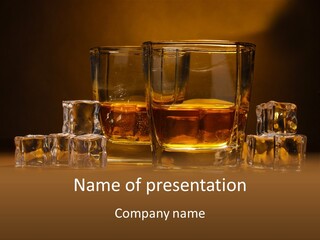 Whisky Cocktail Orange PowerPoint Template