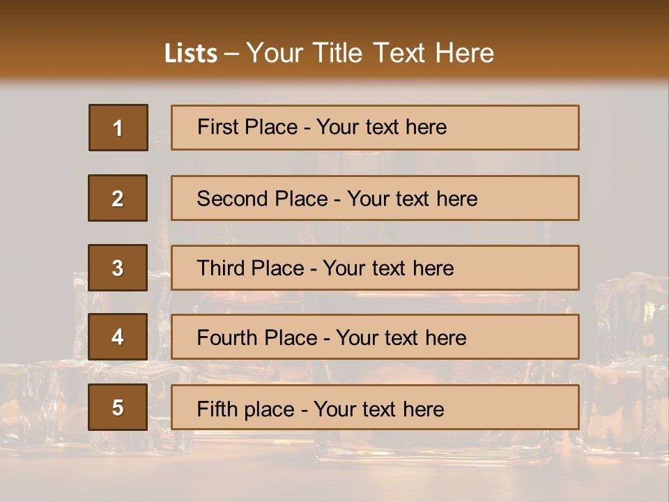 Whisky Cocktail Orange PowerPoint Template