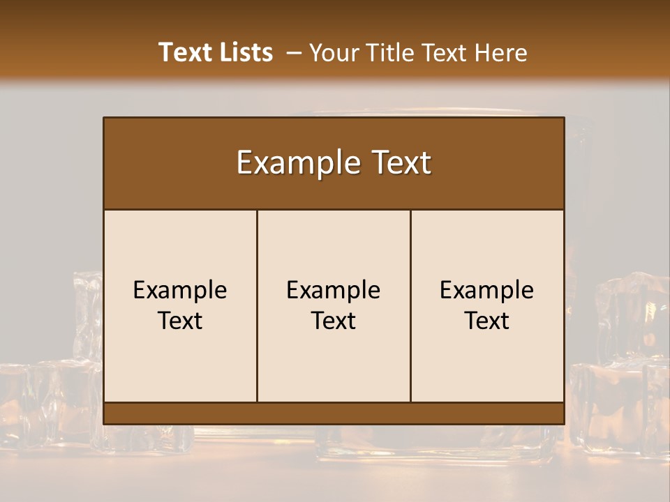 Whisky Cocktail Orange PowerPoint Template