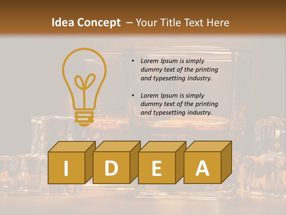 Whisky Cocktail Orange PowerPoint Template