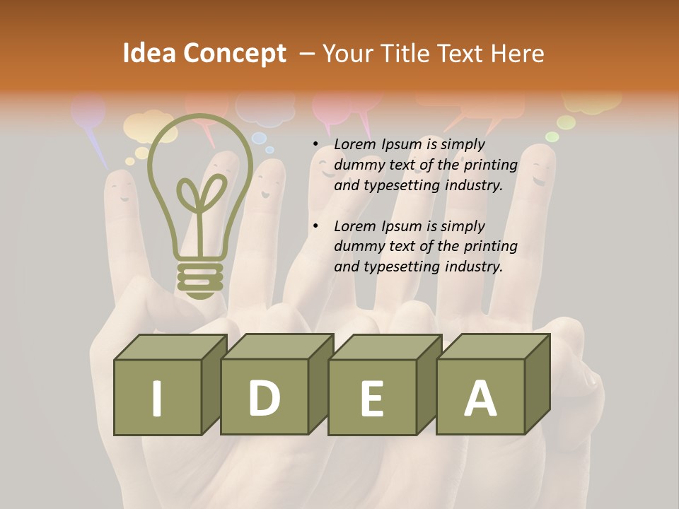 Success Idea Happiness PowerPoint Template