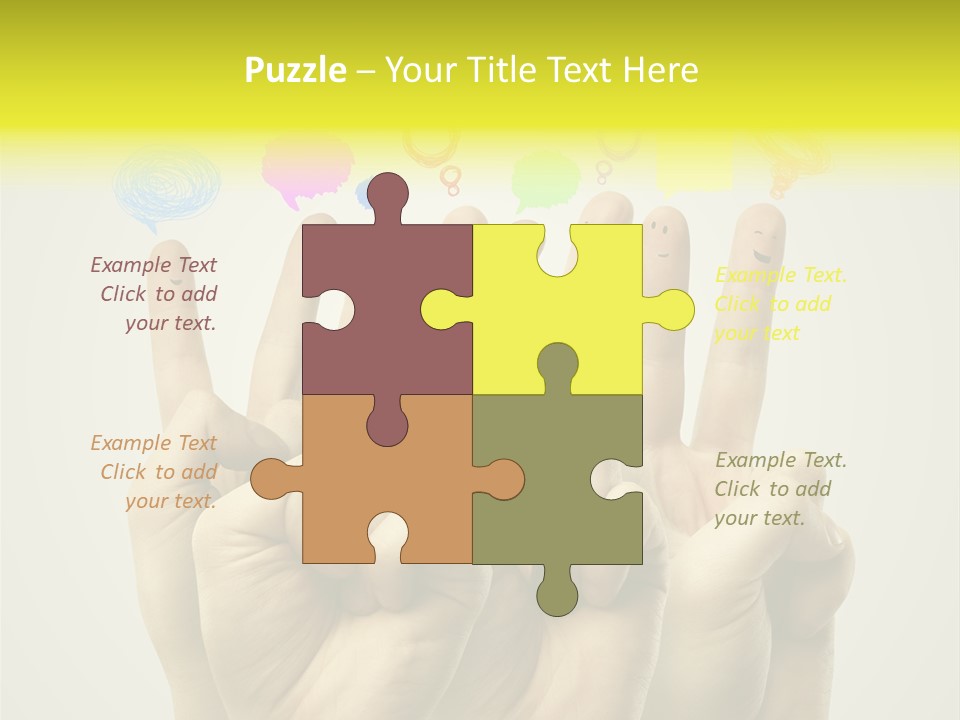 Chat Communication Hand PowerPoint Template