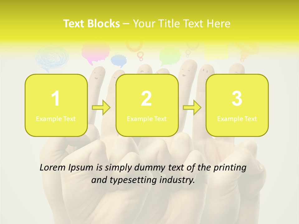Chat Communication Hand PowerPoint Template
