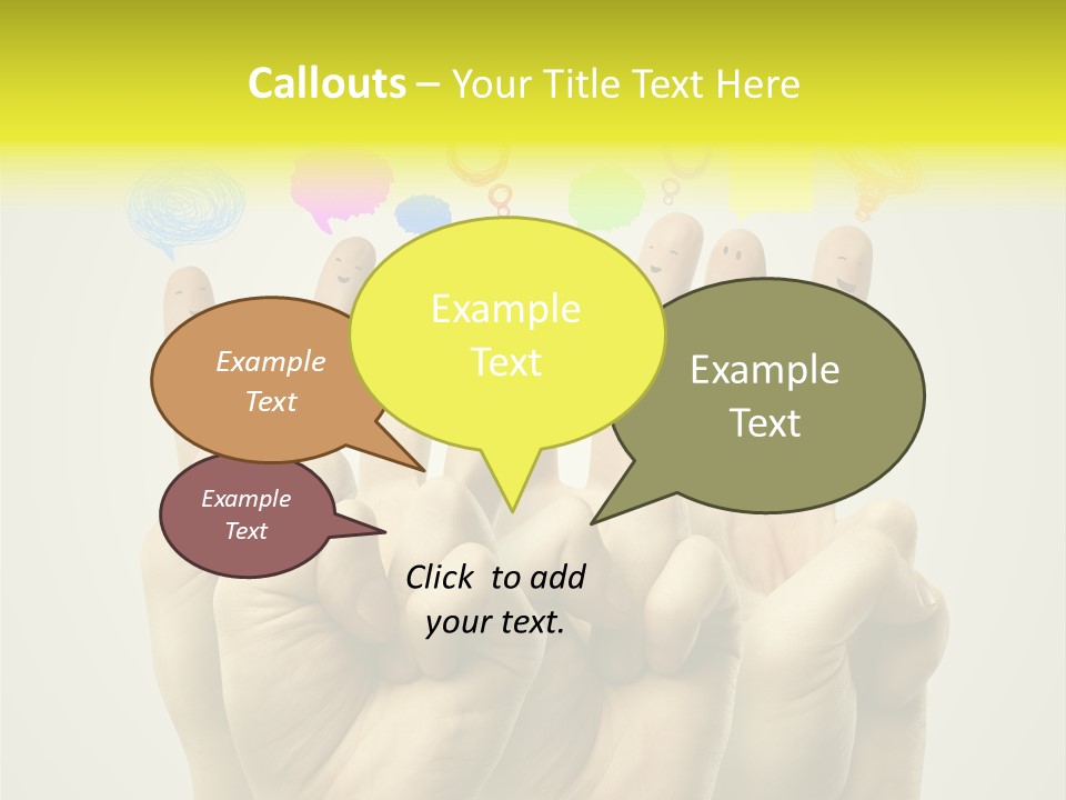 Chat Communication Hand PowerPoint Template