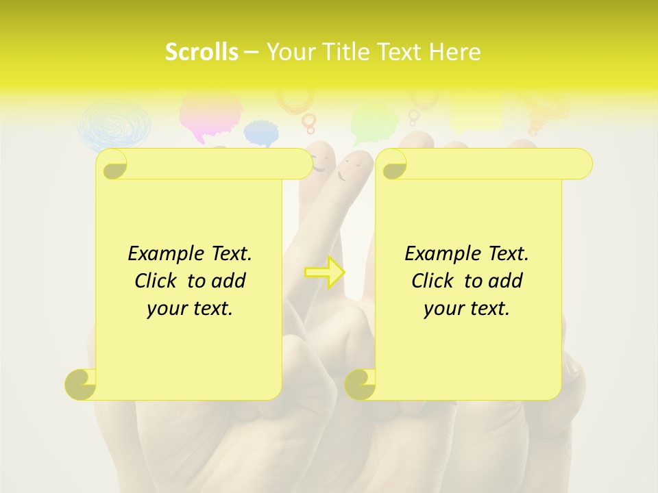 Chat Communication Hand PowerPoint Template