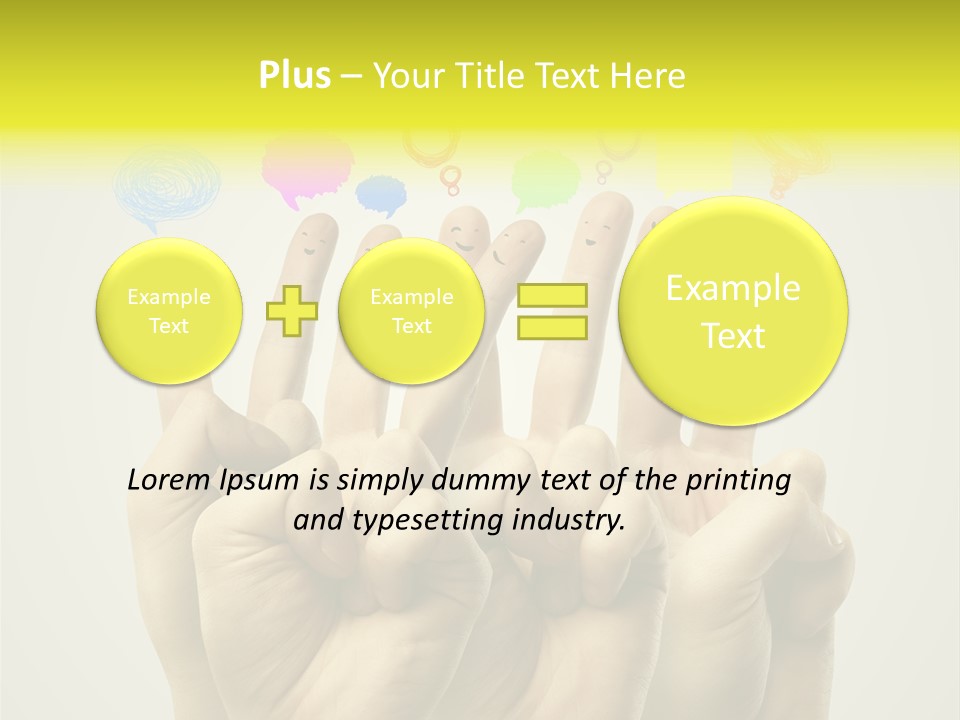 Chat Communication Hand PowerPoint Template