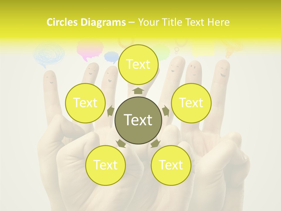 Chat Communication Hand PowerPoint Template