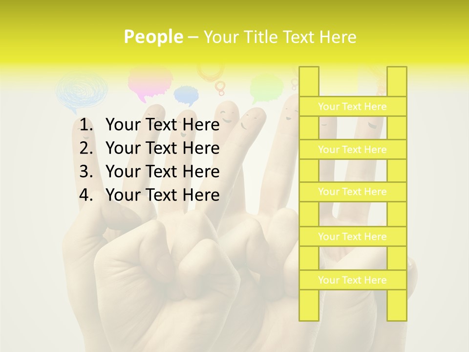 Chat Communication Hand PowerPoint Template