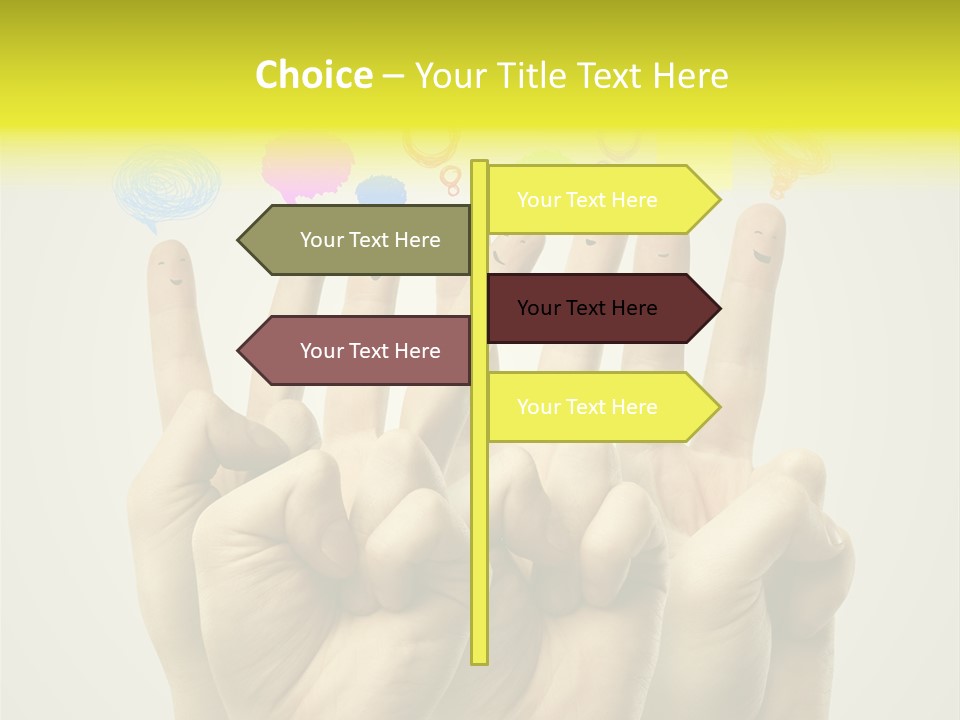 Chat Communication Hand PowerPoint Template