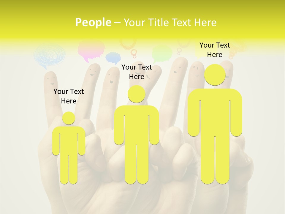 Chat Communication Hand PowerPoint Template