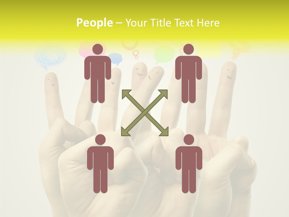 Chat Communication Hand PowerPoint Template