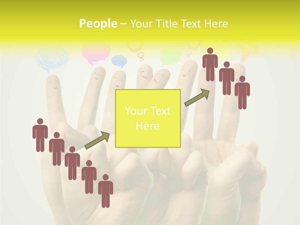 Chat Communication Hand PowerPoint Template