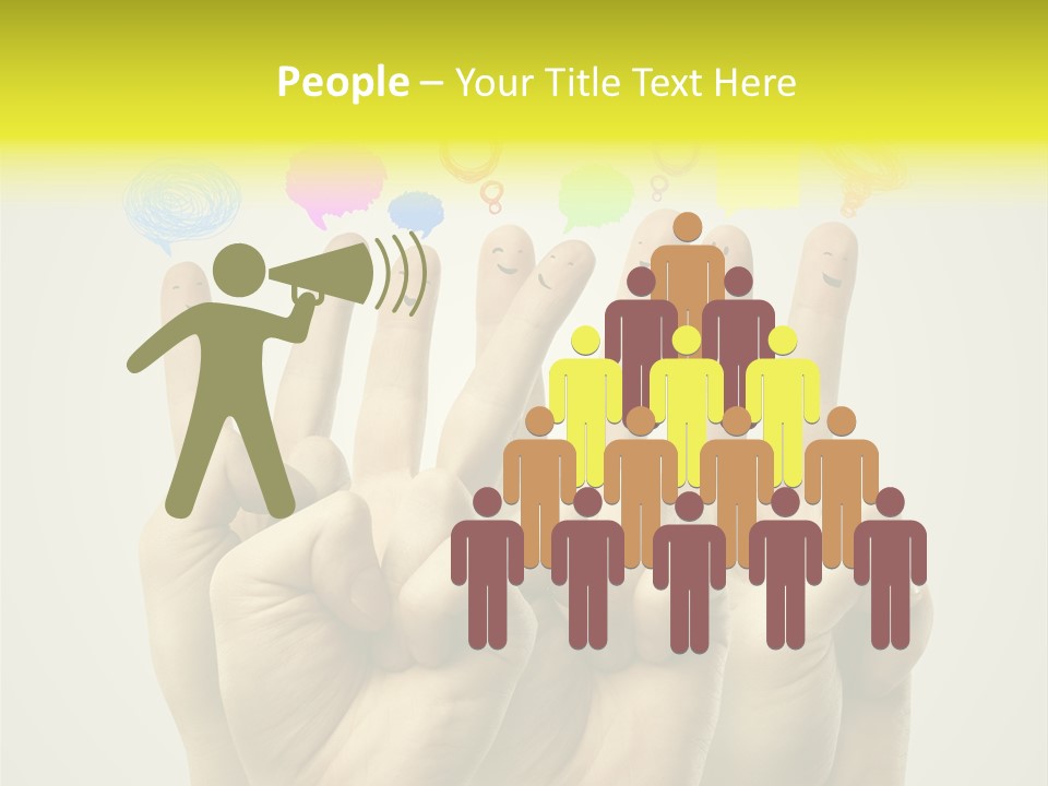 Chat Communication Hand PowerPoint Template