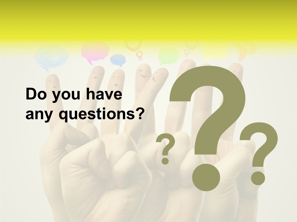 Chat Communication Hand PowerPoint Template