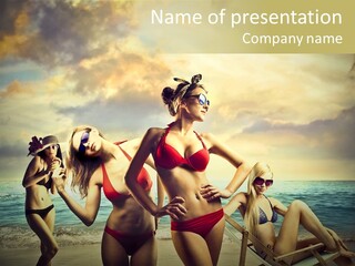 Group Caucasian People PowerPoint Template