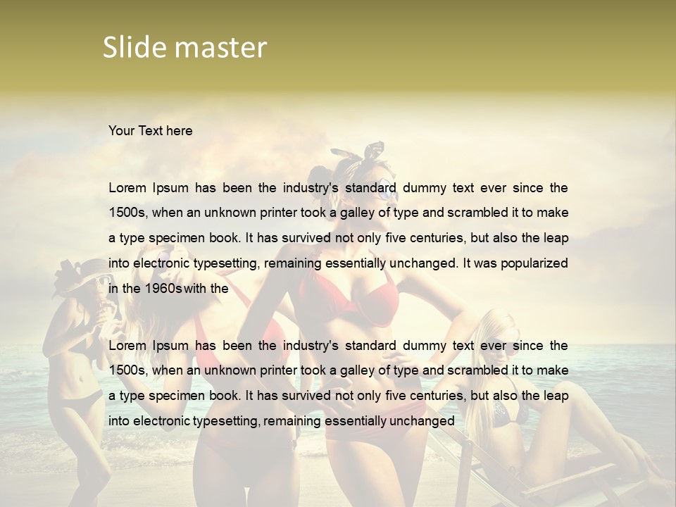 Group Caucasian People PowerPoint Template