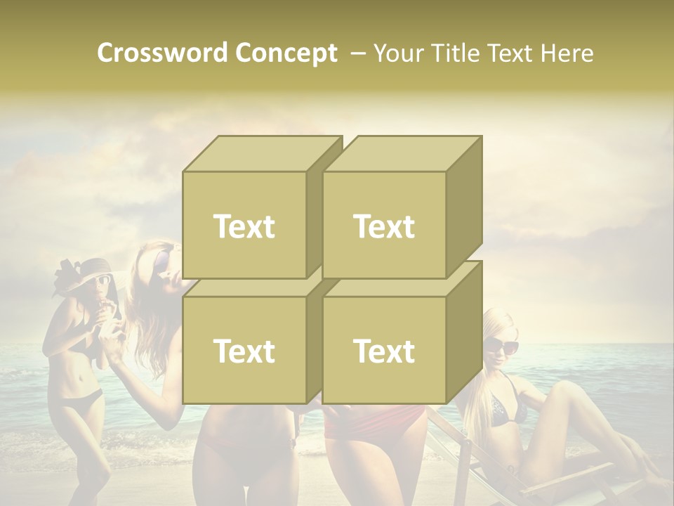 Group Caucasian People PowerPoint Template
