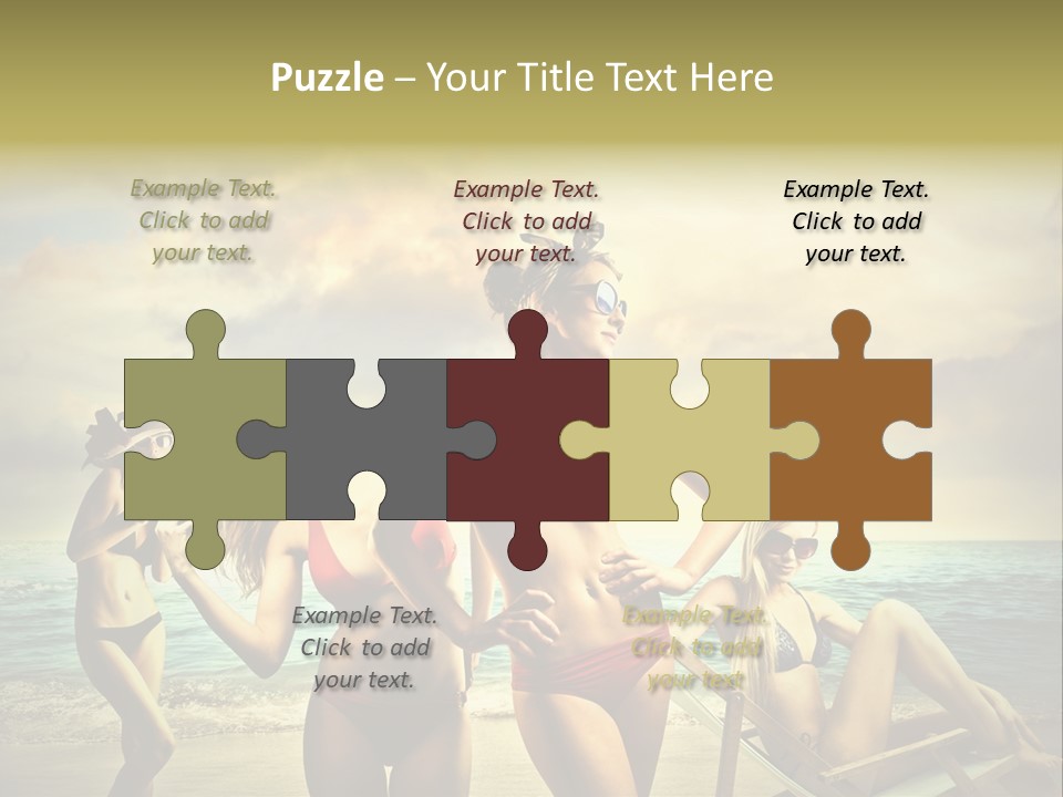 Group Caucasian People PowerPoint Template