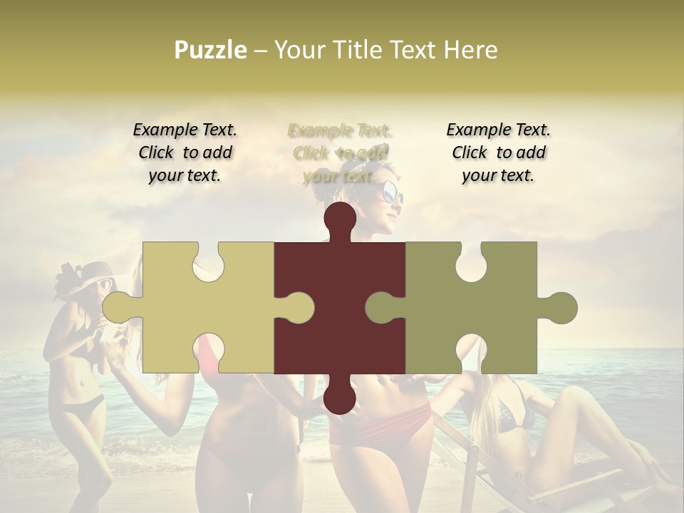 Group Caucasian People PowerPoint Template