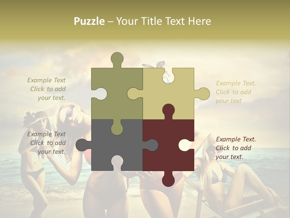 Group Caucasian People PowerPoint Template