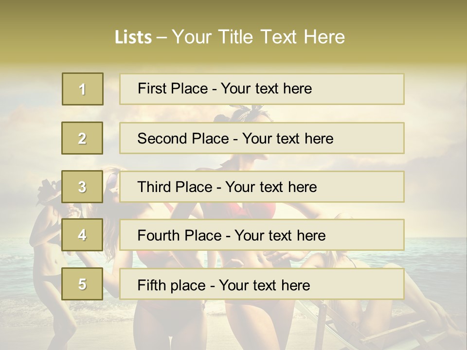 Group Caucasian People PowerPoint Template