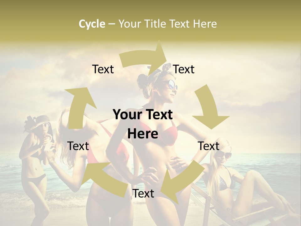 Group Caucasian People PowerPoint Template