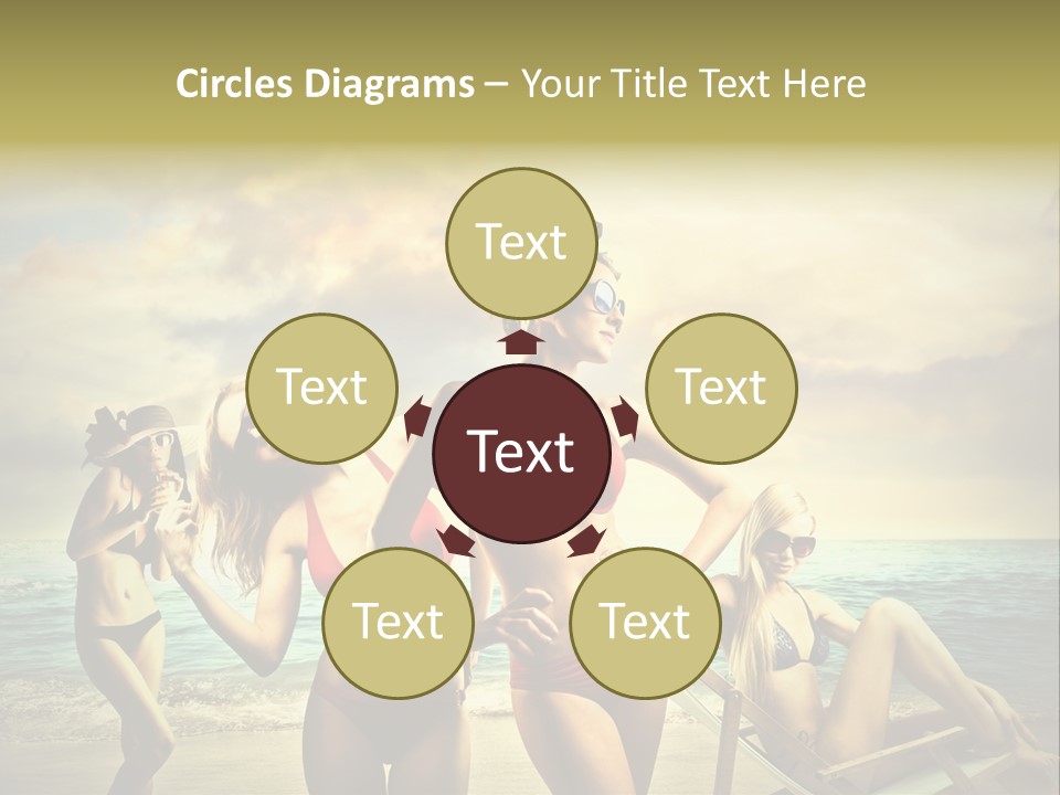 Group Caucasian People PowerPoint Template