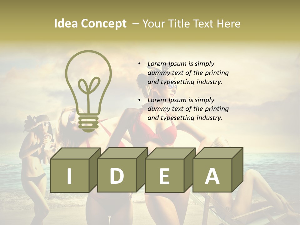 Group Caucasian People PowerPoint Template