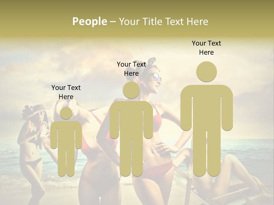 Group Caucasian People PowerPoint Template