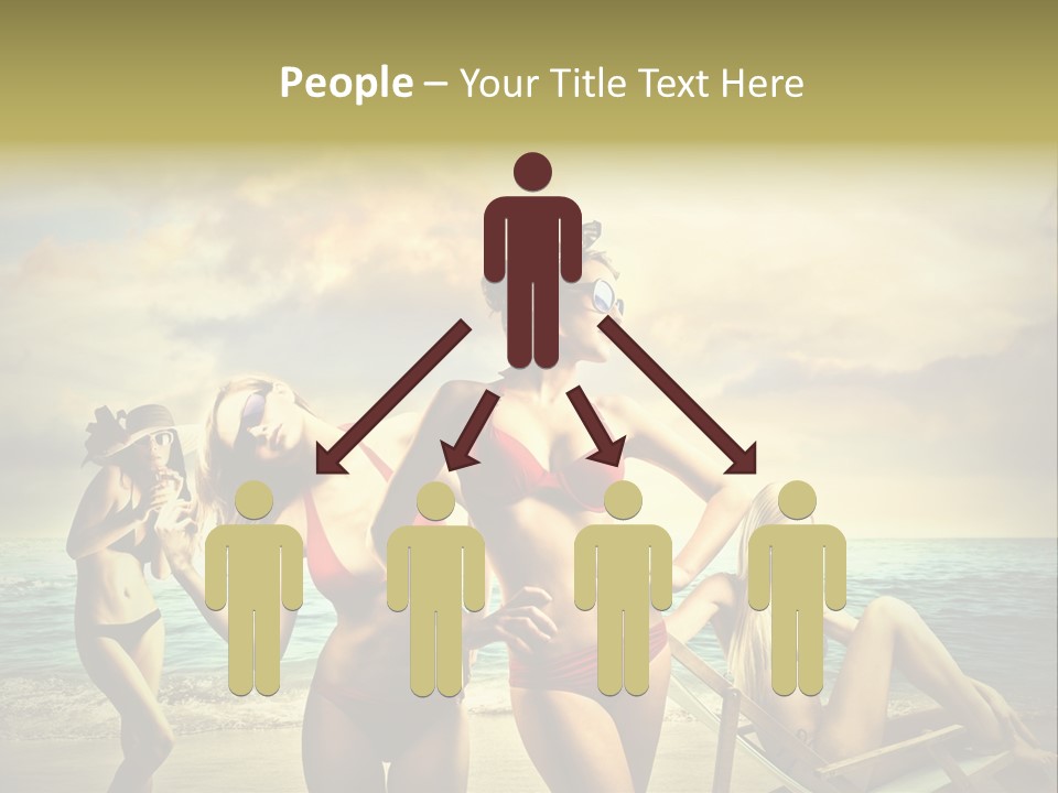 Group Caucasian People PowerPoint Template